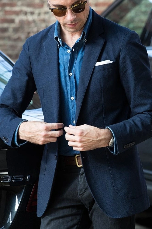 navy blue shirt with blue shirt combinations